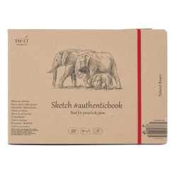 Caiet de desen #authenticbook Brown 28 x 135 gr.