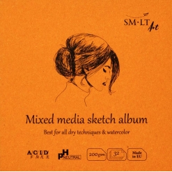 Caiet desen SM.LT Authentic Baby Mixed Media Album 9 x 9 cm.