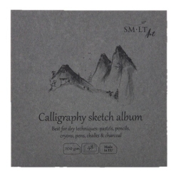 Caiet desen SM.LT Calli graphy Layflat Sketch Album 14 x 14 cm.
