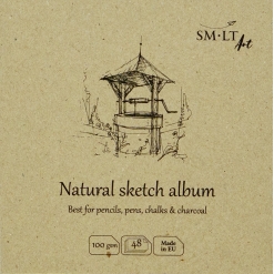Caiet desen SM.LT Layflat Sketch Album 14 x 14 cm.