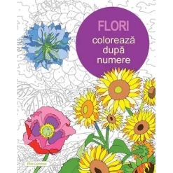 Carti de colorat - Flori. Coloreaza dupa Numere