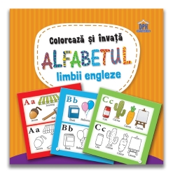 Carti de colorat pentru copii -  Coloreaza si invata alfabetul in limba engleza
