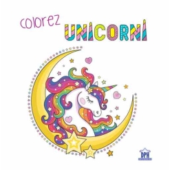 Carti de colorat pentru copii - Colorez unicorni
