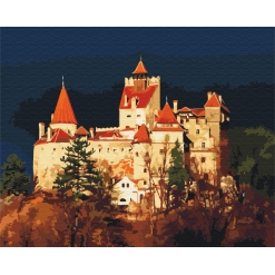 Pictura pe numere - Castelul Bran Noaptea