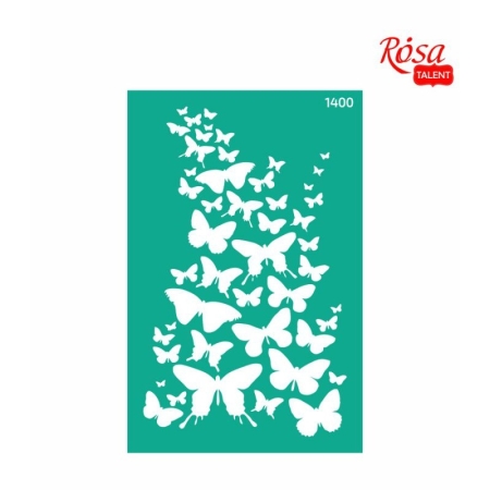 Sablon adeziv 13 x 20 cm. nr.1400 - butterfly