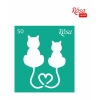 Sablon adeziv 9 x 10 cm. nr.50 - love