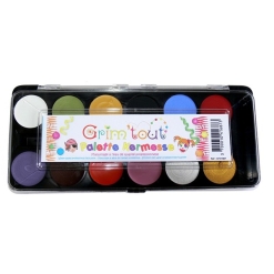Set 12 culori pictura pe fata Grimtout - Mix