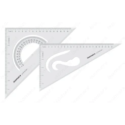 Set 2 instrumente geometrie Scholar transparent