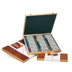 Set 36 pastelurigrase Sennelier in caseta din lemn