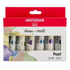 Set 6 culori acrilice Amsterdam 20 ml. - Pearl Set