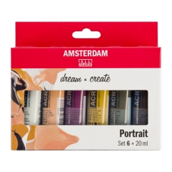 Set 6 culori acrilice Amsterdam 20 ml. - Portrait Set