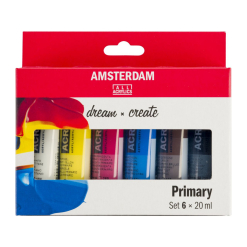 Set 6 culori acrilice Amsterdam 20 ml. - Primary Set