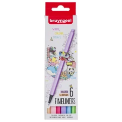 Set Bruynzeel Fineliner Pastel 6