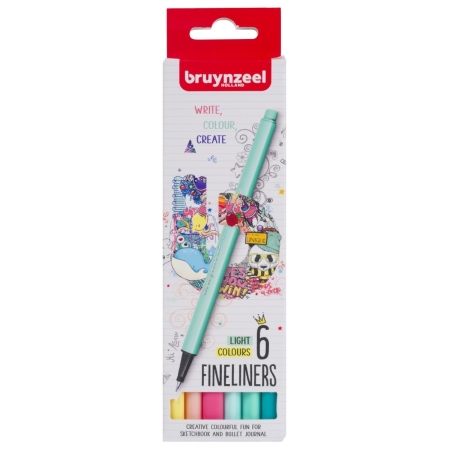 Set Bruynzeel Fineliner light 6