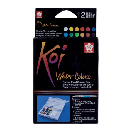 Set acuarele Sakura Koi Watercolor Sketchbox - 12