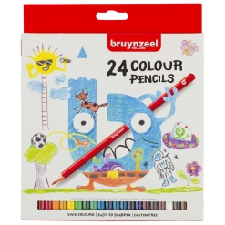 Set creioane colorate Bruynzeel Cardboard 24