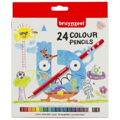 Set creioane colorate Bruynzeel Cardboard 24