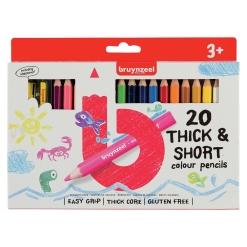 Set creioane colorate Bruynzeel Short & Thick 20