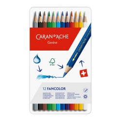 Set creioane colorate Caran d Ache Fancolor 12 culori