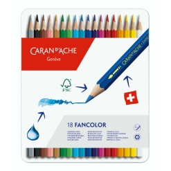 Set creioane colorate Caran d Ache Fancolor 18 culori