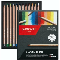 Set creioane colorate Caran d Ache Luminance 12