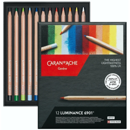 Set creioane colorate Caran d Ache Luminance 12