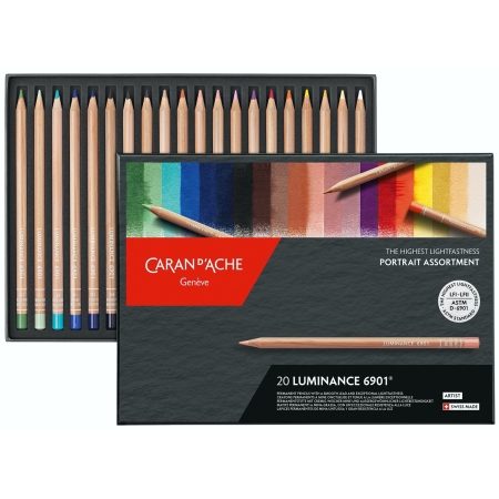 Set creioane colorate Caran d Ache Luminance 20 Portrait