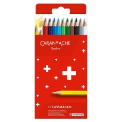 Set creioane colorate Caran d Ache Swisscolor 12