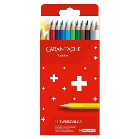 Set creioane colorate Caran d Ache Swisscolor 12