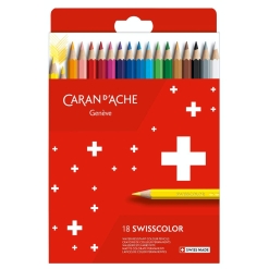 Set creioane colorate Caran d Ache Swisscolor 18
