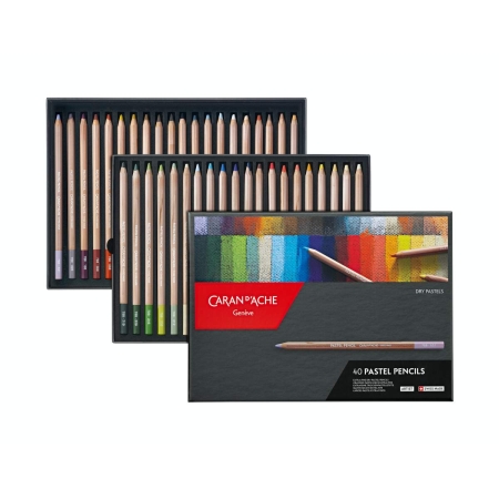 Set creioane colorate Caran d Ache pastel 40