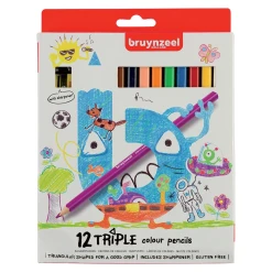 Set creioane colorate Triple 12