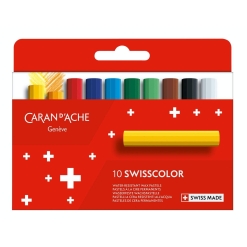 Set creioane colorate cerate Caran d Ache Swisscolor 10