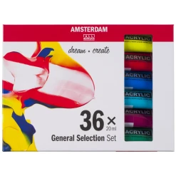 Set culori acrilice Amsterdam 20 ml. 36 General Selection Set