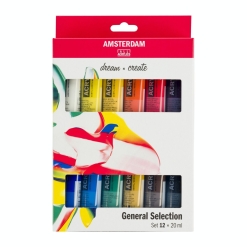 Set culori acrilice Amsterdam 20 ml. x 12