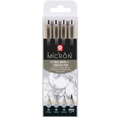 Set linere Sakura Pigma Micron L Coolgrey 4