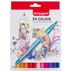 Set markere Creatives Fineliner Brush pen 24
