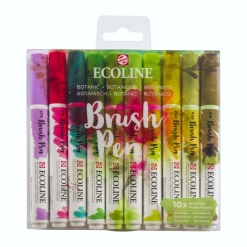 Set markere Ecoline Brushpen Botanic 10