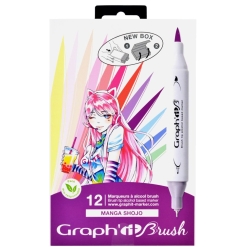 Set markere Graphit brush marker 12 - Manga Shojo