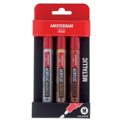 Set markere acrilice Amsterdam M Metal Set 3