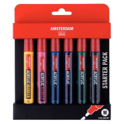 Set markere acrilice Amsterdam Marker Basic Set 6 X 4 mm