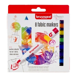 Set markere pentru textile Bruynzeel 8