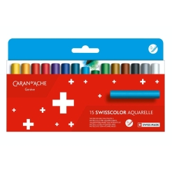 Set pasteluri cerate Caran d Ache Swisscolor Aquarelle 15