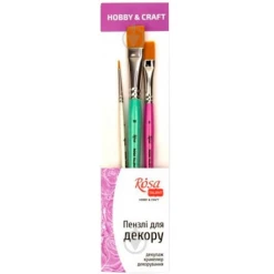 Set pensule Decor Flat Synthetic Nr 3  (nr 1
